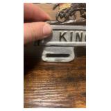 vintage horse racing “king of sports” license plate bracket 1950-1970s