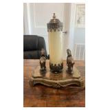 1930s Italian brass horse themed lamp florentine lamps