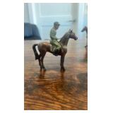 cast iron horse racing toys