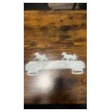 vintage horse racing “king of sports” license plate bracket 1950-1970s