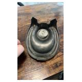 2 antique horse racing inkwells