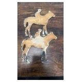 1920s-1930s hand painted wooden horse racing themed pieces