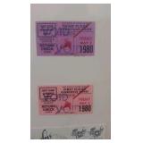 1980 Kentucky derby ticket display