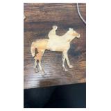 1920s-1930s hand painted wooden horse racing themed pieces