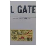 1980 Kentucky derby ticket display