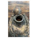 2 antique horse racing inkwells
