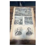 1867 Harper’s weekly newspaper cut outs