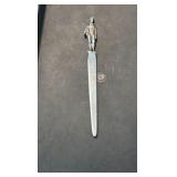 c1958 Tiffany and company sterling silver jockey themed letter opener