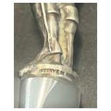 c1958 Tiffany and company sterling silver jockey themed letter opener