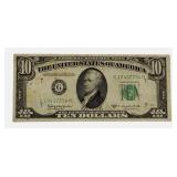 1950-D- No Motto- $10 Federal Reserve Note