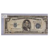 1934-C-No Motto- $5  Federal Reserve Note