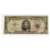 1963 Off-Cut - $5 Federal Reserve Note
