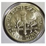 1964 Dime, graded MS-69 with Full Bands, minor color/contrast variation.