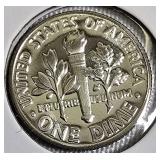 Mix of coins: 1963 quarter, 1961 dime, and three pennies from 1964, 1959, and 1961, with conditions listed below.