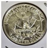 Mix of coins: 1963 quarter, 1961 dime, and three pennies from 1964, 1959, and 1961, with conditions listed below.