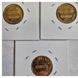 Mix of coins: 1963 quarter, 1961 dime, and three pennies from 1964, 1959, and 1961, with conditions listed below.
