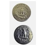 1935 and 1936 Washington Silver Quarters