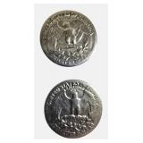 1939 and 1940 Washington Silver Quarters:
