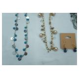 Jewelry Lot: Fashion Jewelry Necklaces and Pair of Earrings