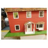 Wooden Dollhouse and Accessories
