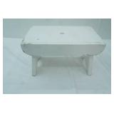 Vintage White Wood Foot Stool