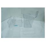 Clear Poly Organizer Bins. (some labeled fridge & freezer organizers)