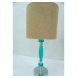 Teal Accent Table Lamp 24" tall