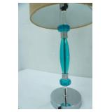 Teal Accent Table Lamp 24" tall