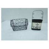 Metal Basket and Letter Holder