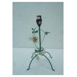 Metal Rose Table Lamp w/no shade 14" tall