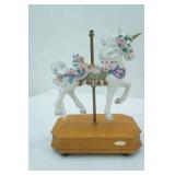 Summit Collection Porcelain Unicorn Carousel Music Box