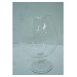 Large Clear Glass Brandy Snifter Vase