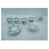 Vintage J. & G. Meakin England Ironstone Dinnerware. Classic White "Blue Nordic"/Blue Onion"