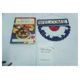 Wood & Metal Red-White-and Blue Welcome Sign, The Wedding Blue Book, The Best of America Traditional Recipe Book