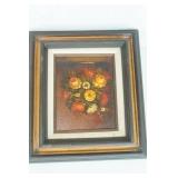 Vintage Oil Painting 16"x 17" Signed, Framed