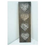 String Art Hearts Home Decor. 7"x 24"