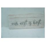 Our Nest is Best Wooden Wall Decor 36"x15"