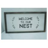 Welcome To Our Nest Wooden Wall Decor 38"x 19"