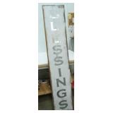 Blessings. Wooden Wall Decor 60"x12"