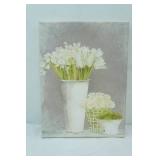 Kathryn White Canvas Floral Print 23.5"x17.5"