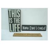 Collection of Wooden Wall Decor