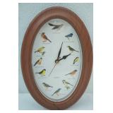 10"x 7" Oval Sing Bird Clock