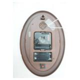 10"x 7" Oval Sing Bird Clock