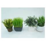 4ct Artificial Green Plants in Planters