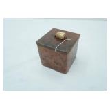 Pottery Ceramic Box w/Lid. World Market 4.5" cube