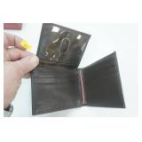 NEW Perry Ellis Brown Leather Wallet