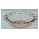 Vintage Anchor Hocking Old Colony Pink Depression Glass Serving Bowl