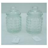 2ct Clear Glass Apothecary Jars with Lids