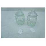 2ct Clear Glass Apothecary Jars with Lids
