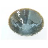 Jizhou ware "oil drip" or "tortoiseshell" glazed tea bowl. 9.5" diameter by 4.5" tall